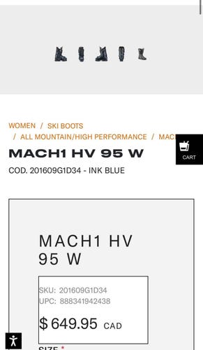 New Women's All Mountain Mach HV 95W Ski Boots Medium Flex