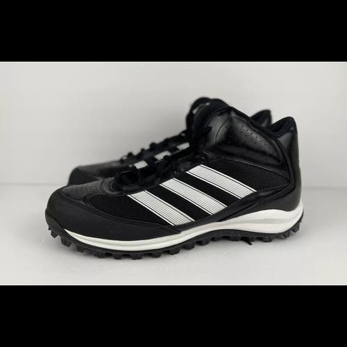 Men’s Size 14 Adidas Turf Hog LX Mid Football Cleats Black White G67095 - NEW