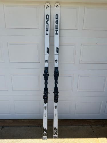 Used HEAD 215 cm Racing World Cup Rebels i.DH Skis With Bindings Max Din 20