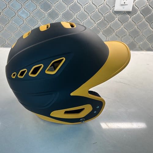 Boombah DEFCON Batting Helmet - New - Black and Yellow - Youth "Senior" (7-7 3/4)