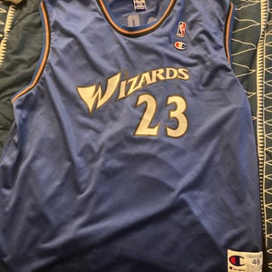 Blue Used XL Jordan Washington Wizards Men's Champion Jersey