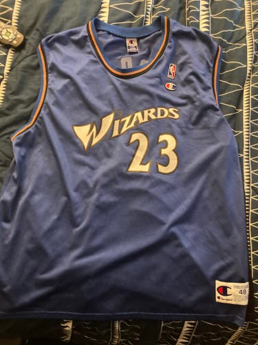 Blue Used XL Jordan Washington Wizards Men's Champion Jersey