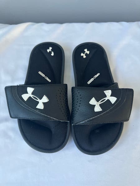 Black Under Armor 4D Foam Size 3Y Slides SidelineSwap Buy and - Main Image