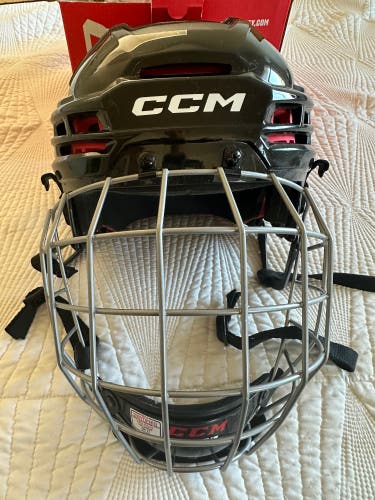 New! CCM Tacks 70 Helmet / Cage - Senior Medium Black