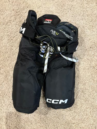 CCM AS-V Pro Senior Black Hockey Pants- Size Small