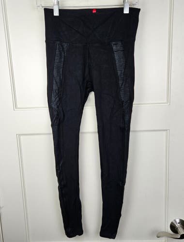 Spanx Leggings Size S Ready to Wow Snakeskin Stripe Legging Black Active Gym