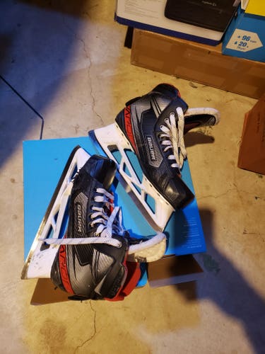 Used Senior Bauer Vapor X2.7 Hockey Goalie Skates Regular Width 9