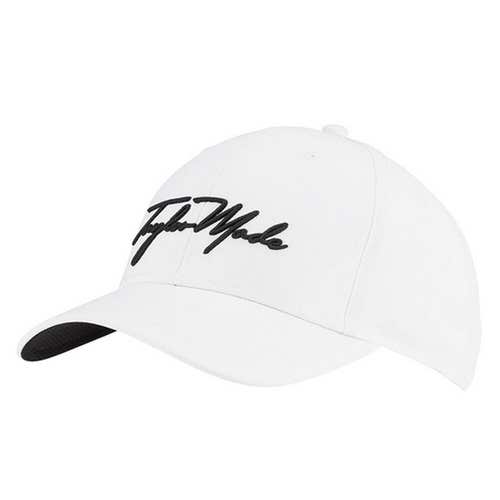 NEW TaylorMade Script Seeker White/Black Adjustable Hat/Cap