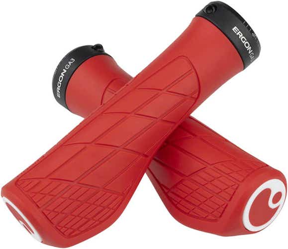 New Ergon Ga3 Lock On Grips, Risky Red, Small