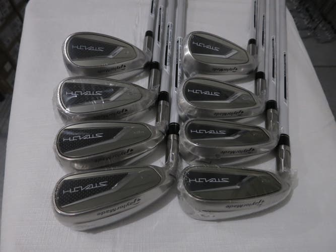 TaylorMade 2023 Stealth HD Iron Set - 5-PW, AW, SW - Ladies Graphite - NEW - LH