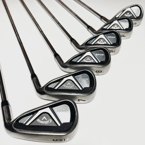 Callaway Edge Iron Set 6-9, PW, SW Right Handed Stiff Flex Steel Shafts