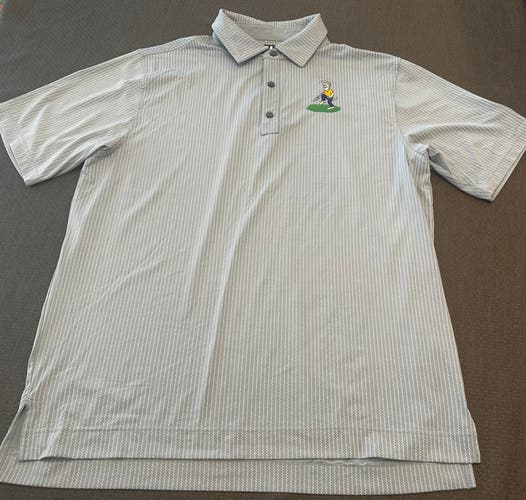 FootJoy Gray/ White Striped men’s polo size large