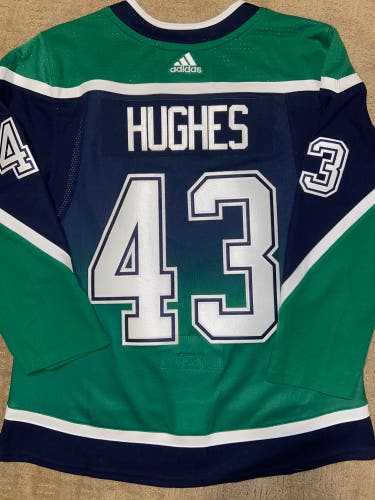 Quinn Hughes Canucks Reverse Retro Adidas Jersey Men’s Nedium 50