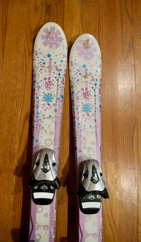 Used Kid's Elan Lil Spice 100 cm All Mountain Skis With Bindings