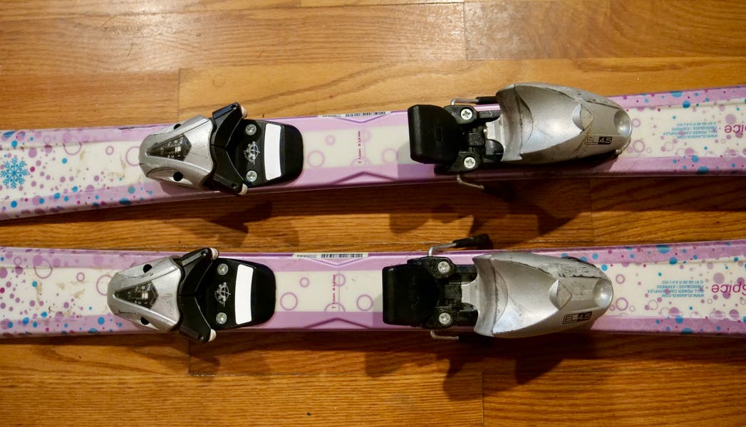 Used Kid's Elan Lil Spice 100 cm All Mountain Skis With Bindings