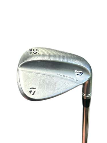 Used Taylormade Milled Grind 3 56 Degree Stiff Flex Steel Shaft Wedges