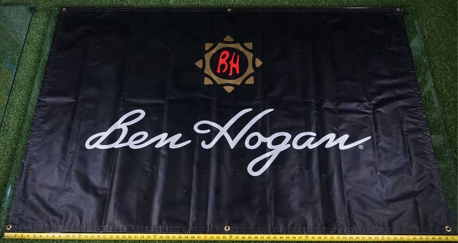 BEN HOGAN GROMMETTED SHOP BANNER, RARE, BLACK ~ 71" X 45” ~ W@W!!