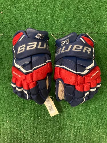 Blue Used Junior Bauer Supreme 2S Pro Gloves 11"