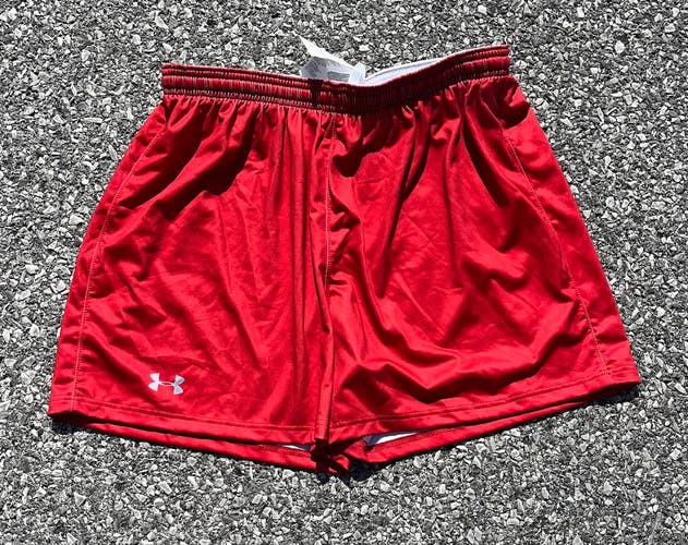 Under Armour Armourfuse Women's Large 5” Red Lacrosse Shorts