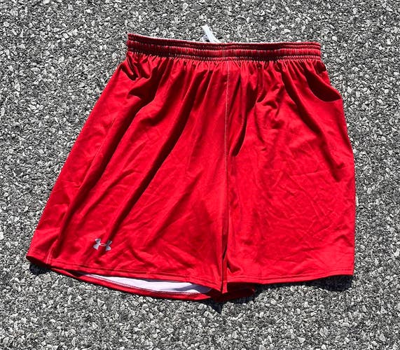 Under Armour Armourfuse Women's Large 7” Red Lacrosse Shorts