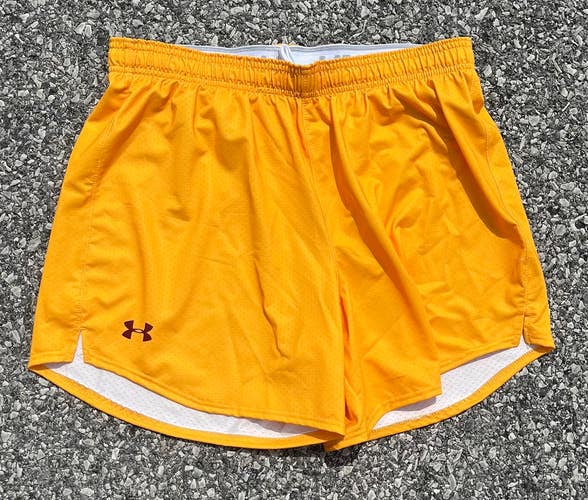 Under Armour Women's Large 5” Yellow Lacrosse Shorts UJLSP1W