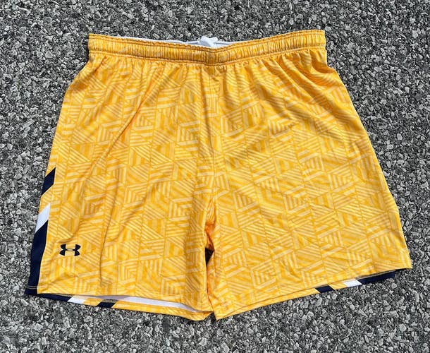 Under Armour Women's Patterned Yellow Lacrosse Shorts