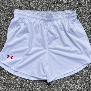 Under Armour Women's Large 5" White Lacrosse Shorts UJLSP1W
