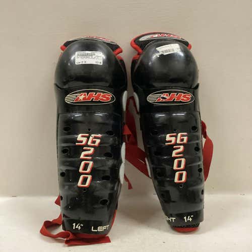 Used Ahs Shinguards Sz 15 Lg 15" Hockey Shin Guards