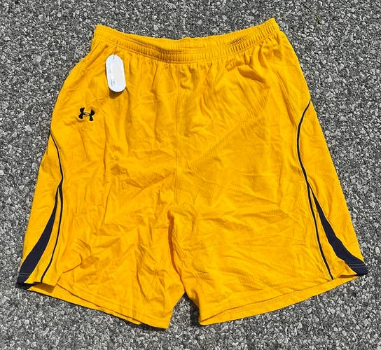 Under Armour Men's 2XL Yellow Lacrosse Shorts 1325876