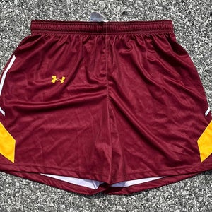 Under Armour Men's Maroon Lacrosse Shorts 1325876