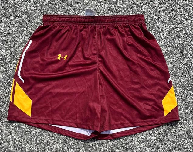 Under Armour Men's Maroon Lacrosse Shorts 1325876