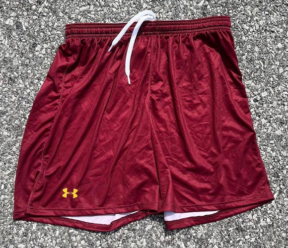 Under Armour Men's Maroon Lacrosse Shorts 1274391