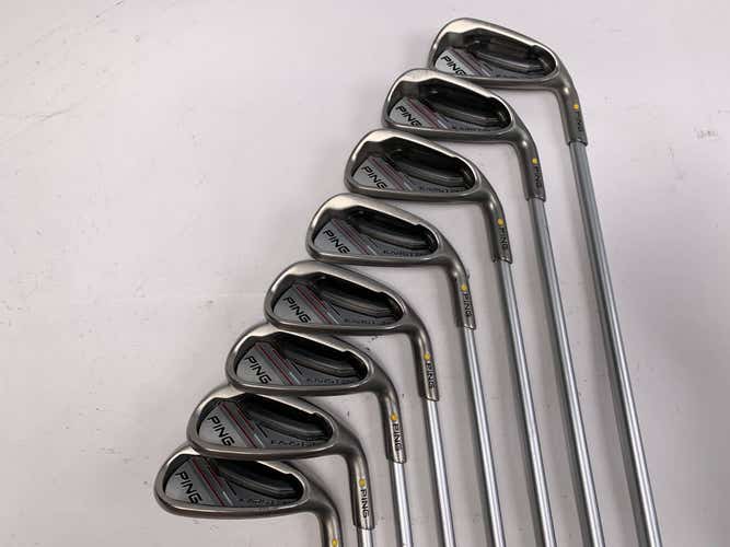 Ping 2014 Karsten Iron Set 5-PW+UW+SW Yellow Dot 1.5* Up KS 401 Regular Mens RH