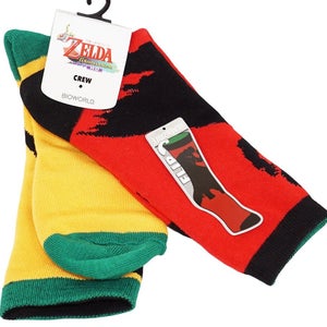 Vintage The Legend Of Zelda WindWaker Adult 6-12 - Reversible Crew Socks 2016