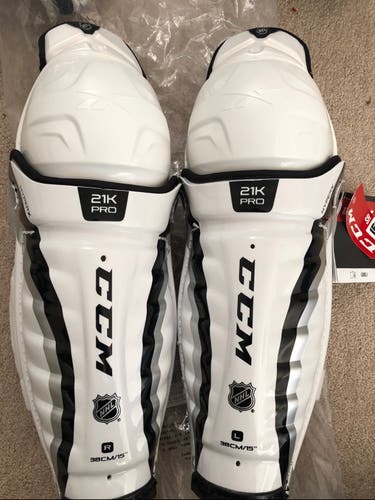 Pro Stock CCM 21K Pro Shin Pads 15” New With Tags