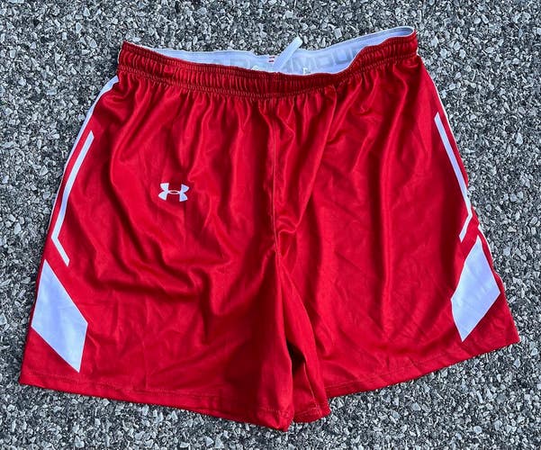 Under Armour Men's Red Lacrosse Shorts UJLSG1M