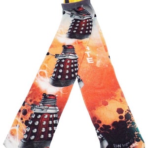 Doctor Who Dalek Exterminate Slogan - Adult 6-12 Long Socks 2009 - Style 3