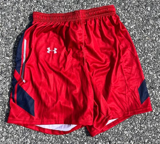 Under Armour Men's Red Lacrosse Shorts UJLSG1M