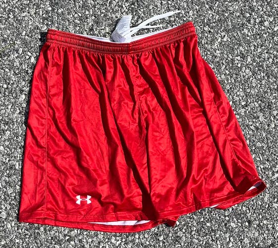 Under Armour Men's Large Red Lacrosse Shorts 1274391