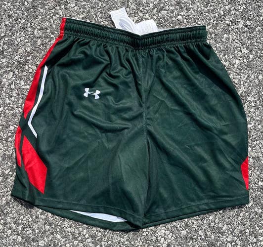 Under Armour Men's Dark Green Lacrosse Shorts 1325876