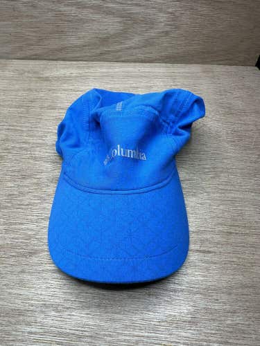 COLUMBIA Strapback Cycling Panel Hat Blue Outdoor Polyester Running Sports Cap