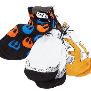 3 Pairs - Vintage Disney Star Wars Adult Shoe 7-12 Low Cut Socks 2016 - Style 2