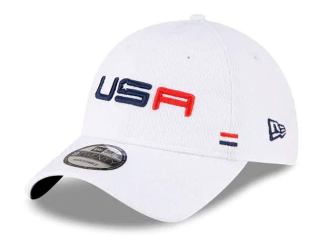 NEW Men's New Era White 2023 Ryder Cup Practice Rounds 9TWENTY Adjustable Golf