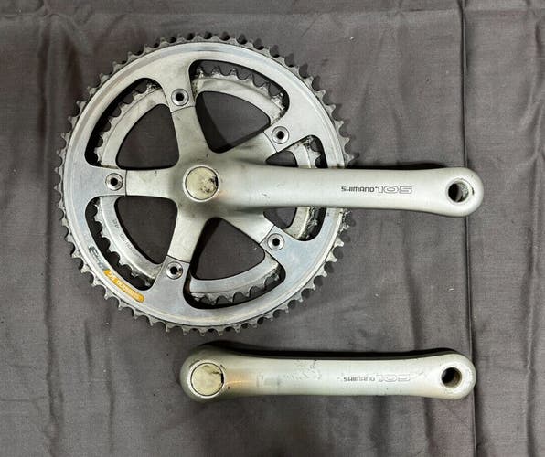 Shimano 105 FC-1055 172.5mm 53/42 Silver Aluminum Road Double Crankset