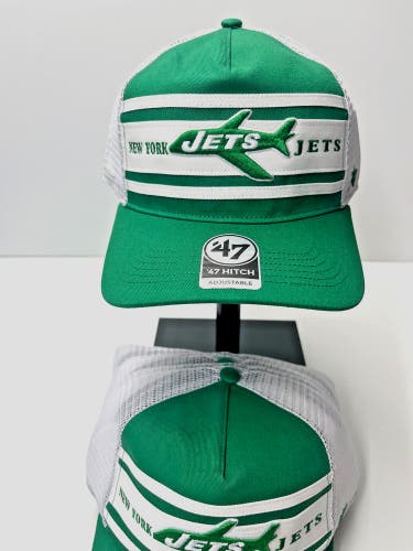 47 Brand New York Jets Retro Gridiron Super Stripe '47 Hitch NFL Branded Hat