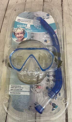 Gaurdian Marine Grade Youth Snorkeling Squid Combo Dry Top 4 to 9 Years Old Blue