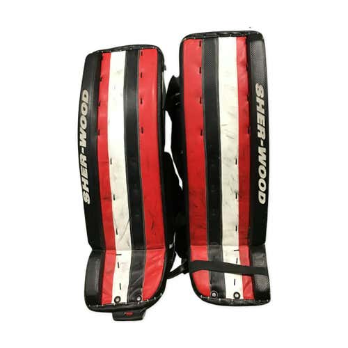 Used Sher-wood T100 Ice Hockey Goalie Leg Pads