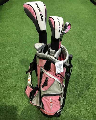 Used Powerbilt Junior Starter Set 5 Piece Regular Flex Steel Shaft Junior Package Sets