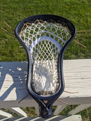 New ECD Strung Mirage 2.0 Head Dyed Dark Blue with Gold Strings and all White Mesh and Shooters