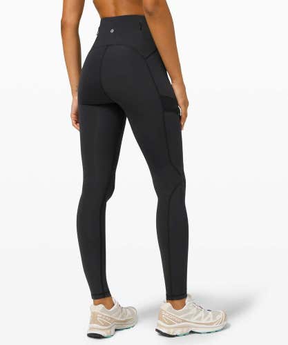 Lululemon Break a Trail Super High-Rise Tight 28" Black Abrasion Resistant Sz. 2